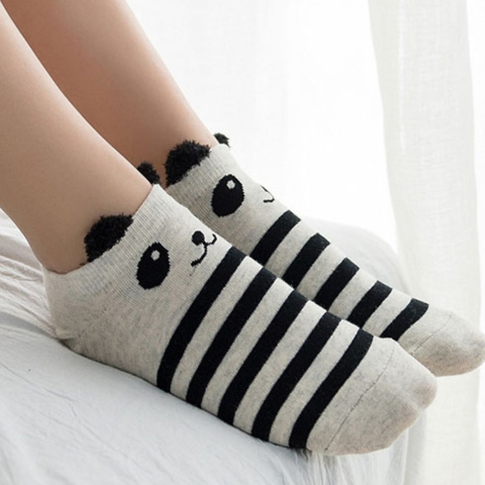 NEW Cute Panda Ankle Pair socks